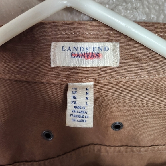 Lands End Canvas womens Brown 100% Cotton Short Uitility Jacket |M| - Picture 6 of 10